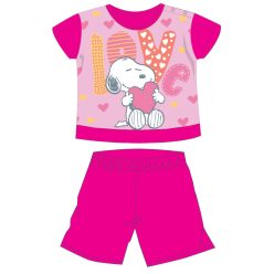   Pijama de bebé de verano de manga corta de Snoopy - rosa - 92