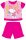 Pijama de bebé de verano de manga corta de Snoopy - rosa - 92