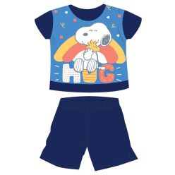   Pijama de bebé de verano de manga corta de Snoopy - azul oscuro - 98