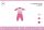 Pijama de bebé de interlock de algodón de invierno - Unicornio - rosa - 92