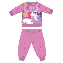  Unicornio pijama de bebé grueso de invierno - pijama de franela de algodón - rosa oscuro - 80