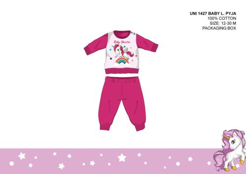 Pijama de bebé unicornio - pijama de algodón jersey - rosa - 98