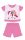 Pijama de bebé unicornio de verano de manga corta - pijama de algodón jersey - rosa - 92